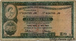 10 Dollars HONG KONG  1964 P.182c B