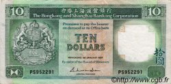10 Dollars HONG KONG  1987 P.191a TTB