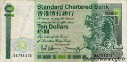 10 Dollars HONG KONG  1987 P.278b TTB