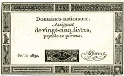 25 Livres FRANCE  1793 Laf.168 SUP