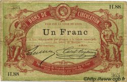 1 Franc FRANCE régionalisme et divers Lille 1870 JER.59.40D TB
