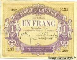 1 Franc FRANCE régionalisme et divers Lille 1870 JER.59.41A