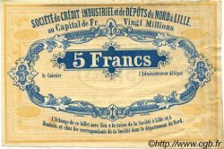 5 Francs Non émis FRANCE régionalisme et divers Lille 1870 JER.59.42A TTB