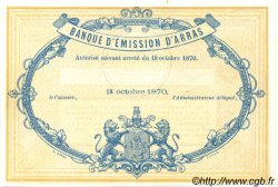 5 Francs Non émis FRANCE régionalisme et divers Arras 1870 JER.62.02B NEUF