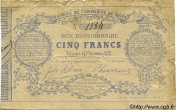 5 Francs FRANCE régionalisme et divers Le Mans 1870 JER.72.01B