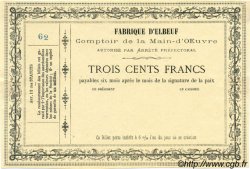 300 Francs Non émis FRANCE régionalisme et divers Elbeuf 1870 JER.76.10A