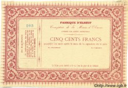 500 Francs Non émis FRANCE régionalisme et divers Elbeuf 1870 JER.76.10B