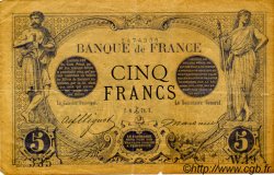 5 Francs NOIR FRANCE  1871 F.01.01 TTB