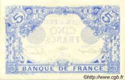 5 Francs BLEU FRANCE  1915 F.02.29 SPL+