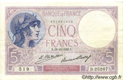 5 Francs FEMME CASQUÉE FRANCE  1926 F.03.10 pr.SUP