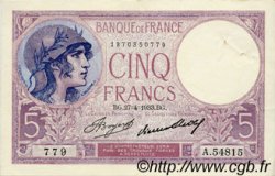 5 Francs FEMME CASQUÉE FRANCE  1933 F.03.17