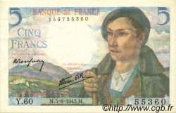 5 Francs BERGER FRANCE  1943 F.05.03 SPL+