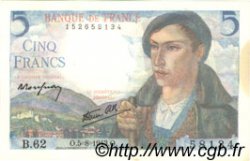 5 Francs BERGER FRANCE  1943 F.05.03