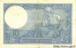 10 Francs MINERVE FRANCE  1917 F.06.02 TTB