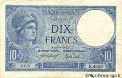 10 Francs MINERVE FRANCIA  1917 F.06.02
