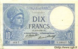 10 Francs MINERVE FRANCE  1926 F.06.11 TTB+