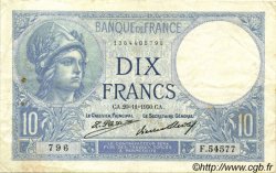 10 Francs MINERVE FRANCE  1930 F.06.14 pr.TTB