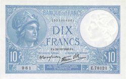 10 Francs MINERVE modifié FRANCE  1940 F.07.18 pr.SPL