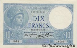 10 Francs MINERVE modifié FRANCIA  1940 F.07.21