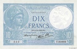 10 Francs MINERVE modifié FRANCIA  1940 F.07.23 EBC+