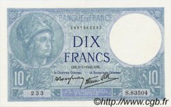 10 Francs MINERVE modifié FRANCE  1941 F.07.27 SPL