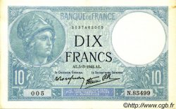 10 Francs MINERVE modifié FRANCE  1942 F.07.31 SUP+