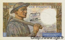 10 Francs MINEUR FRANCE  1944 F.08.10 SPL+
