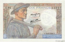 10 Francs MINEUR FRANCE  1944 F.08.12 pr.NEUF