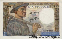 10 Francs MINEUR FRANCE  1945 F.08.14