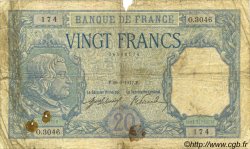 20 Francs BAYARD FRANCE  1917 F.11.02 B