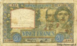 20 Francs TRAVAIL ET SCIENCE FRANCE  1940 F.12.08 pr.TB