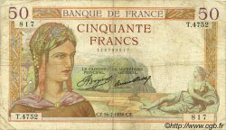 50 Francs CÉRÈS FRANCE  1936 F.17.28 B+