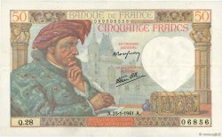50 Francs JACQUES CŒUR FRANCE  1941 F.19.05 SUP