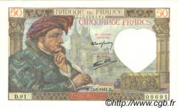 50 Francs JACQUES CŒUR FRANCE  1941 F.19.11 UNC-