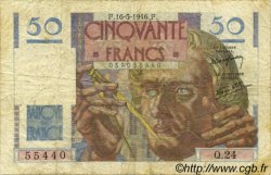 50 Francs LE VERRIER FRANCE  1946 F.20.04 B+