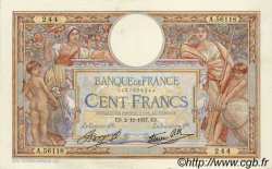 100 Francs LUC OLIVIER MERSON type modifié FRANCIA  1937 F.25.04 SPL