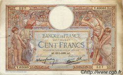 100 Francs LUC OLIVIER MERSON type modifié FRANCIA  1939 F.25.39