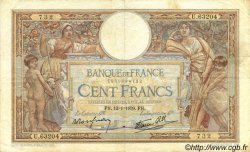 100 Francs LUC OLIVIER MERSON type modifié FRANCE  1939 F.25.39 pr.TTB