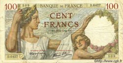 100 Francs SULLY FRANCE  1940 F.26.20 TB