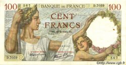 100 Francs SULLY FRANCE  1940 F.26.21 SUP