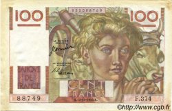100 Francs JEUNE PAYSAN FRANCIA  1950 F.28.27 EBC