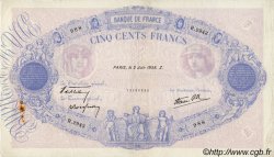 500 Francs BLEU ET ROSE modifié Grand numéro FRANCE  1938 F.31.13 TTB