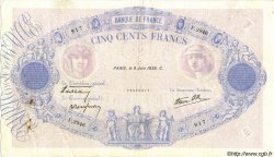 500 Francs BLEU ET ROSE modifié FRANCE  1938 F.31.14