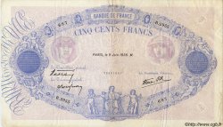 500 Francs BLEU ET ROSE modifié FRANCE  1938 F.31.14 TTB