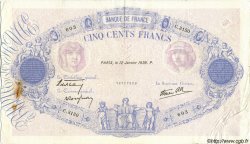 500 Francs BLEU ET ROSE modifié FRANCE  1939 F.31.22 TB+
