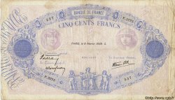 500 Francs BLEU ET ROSE modifié FRANCE  1939 F.31.25 TB