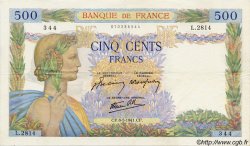 500 Francs LA PAIX FRANCE  1941 F.32.16 pr.SUP