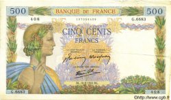 500 Francs LA PAIX FRANCE  1942 F.32.40 TTB