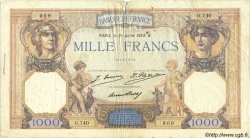 1000 Francs CÉRÈS ET MERCURE FRANCE  1928 F.37.02 pr.TB