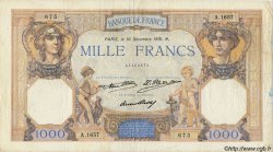 1000 Francs CÉRÈS ET MERCURE FRANCE  1931 F.37.06 TB à TTB